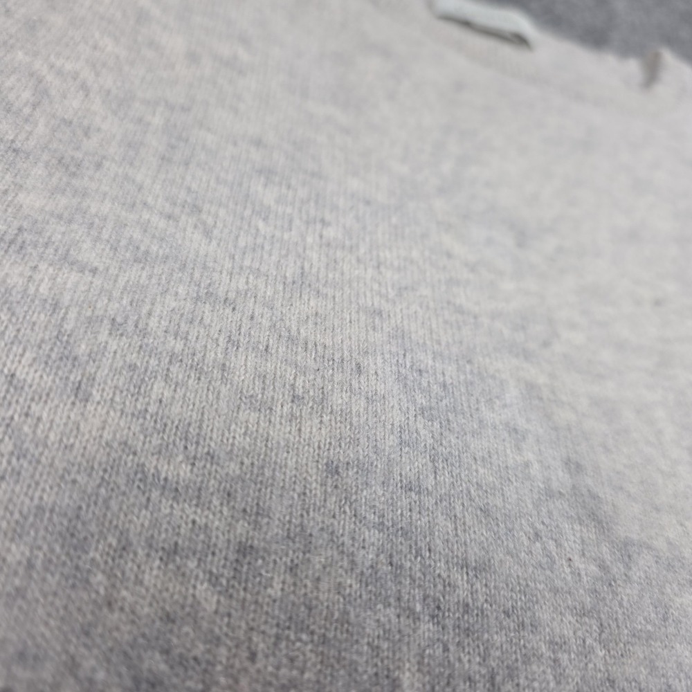 Garnet Hill Women's 100% Cashmere Sweater XS Gray‎ Layered Lace Hem Luxe Soft - Picture 7 of 13